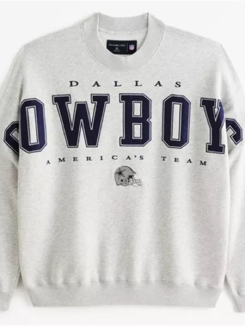 Abercrombie & Fitch Men's Dallas Cowboys Sweatshirt - Light Heather Grey - S